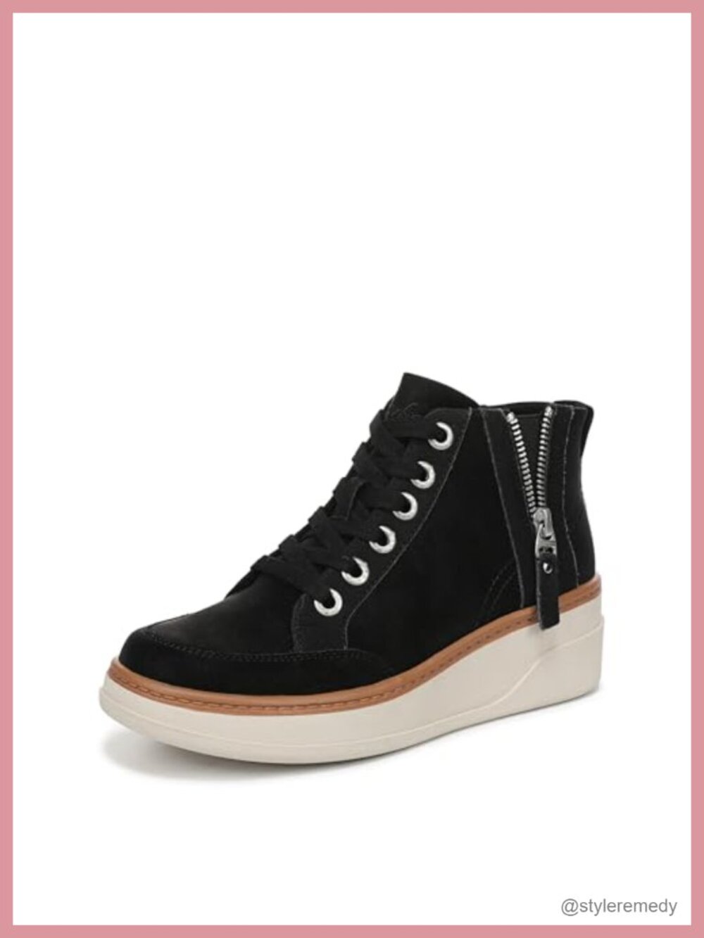 Wedge Sneaker Bootie Lace Up Faux Leather Ankle Boots Comfort